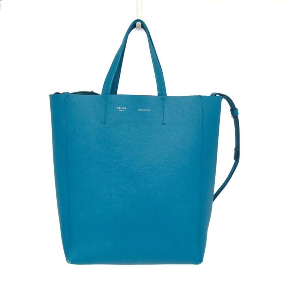 Celine Vertical Cabas All Over Logo Print Leather Blue Leather Tote Bag Bag